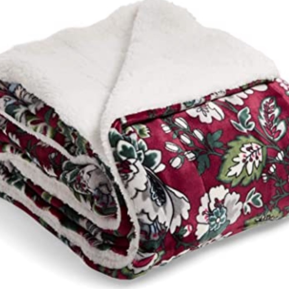 !VERA BRADLEY cozy life throw blanket Sherpa
